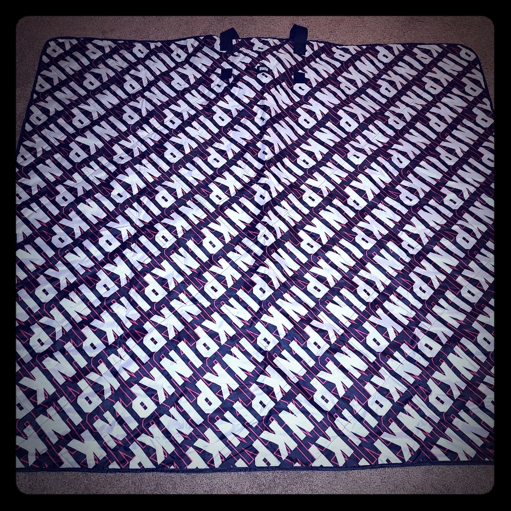 Pink Victoria Secret outdoor blanket